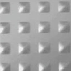 Chapa recalcada quadrada 11x11mm