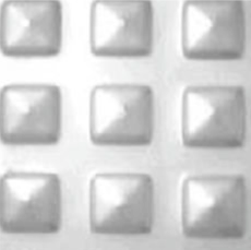 Chapa recalcada quadrada c/ furos 16x16mm